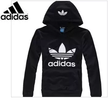 adidas coton veste mode hoodie pas cher 2012-2019U noir blanc